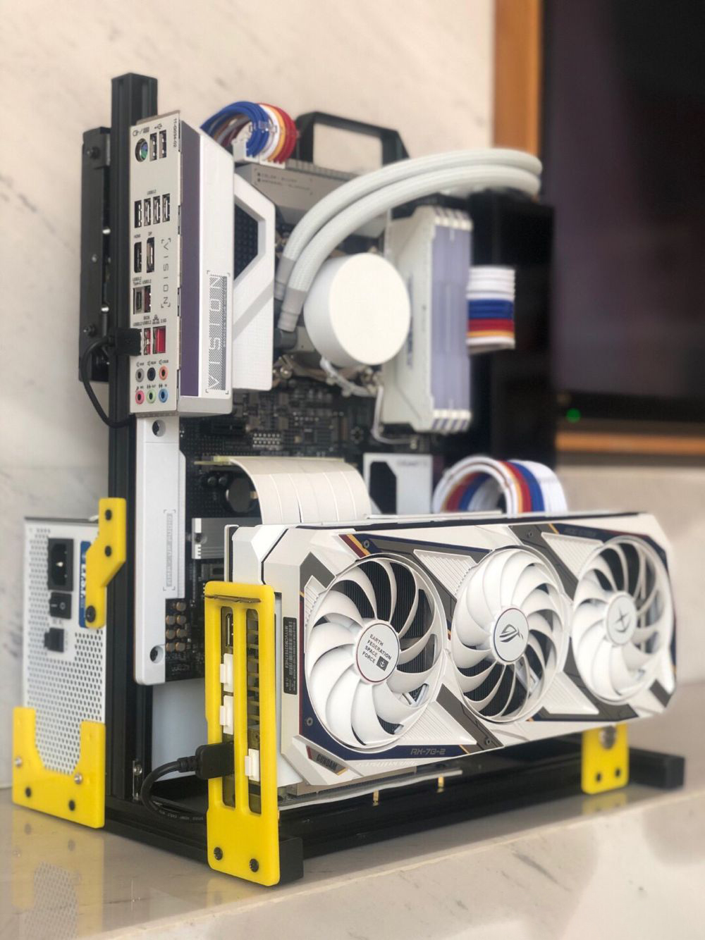 Aluminum Open Frame Test Bench Water Cooling - ATX EATX PC stanowisko testowe uchwyt